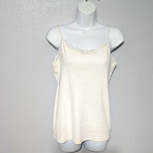 Faded Glory Cream Fitted Sleeveless Camisole